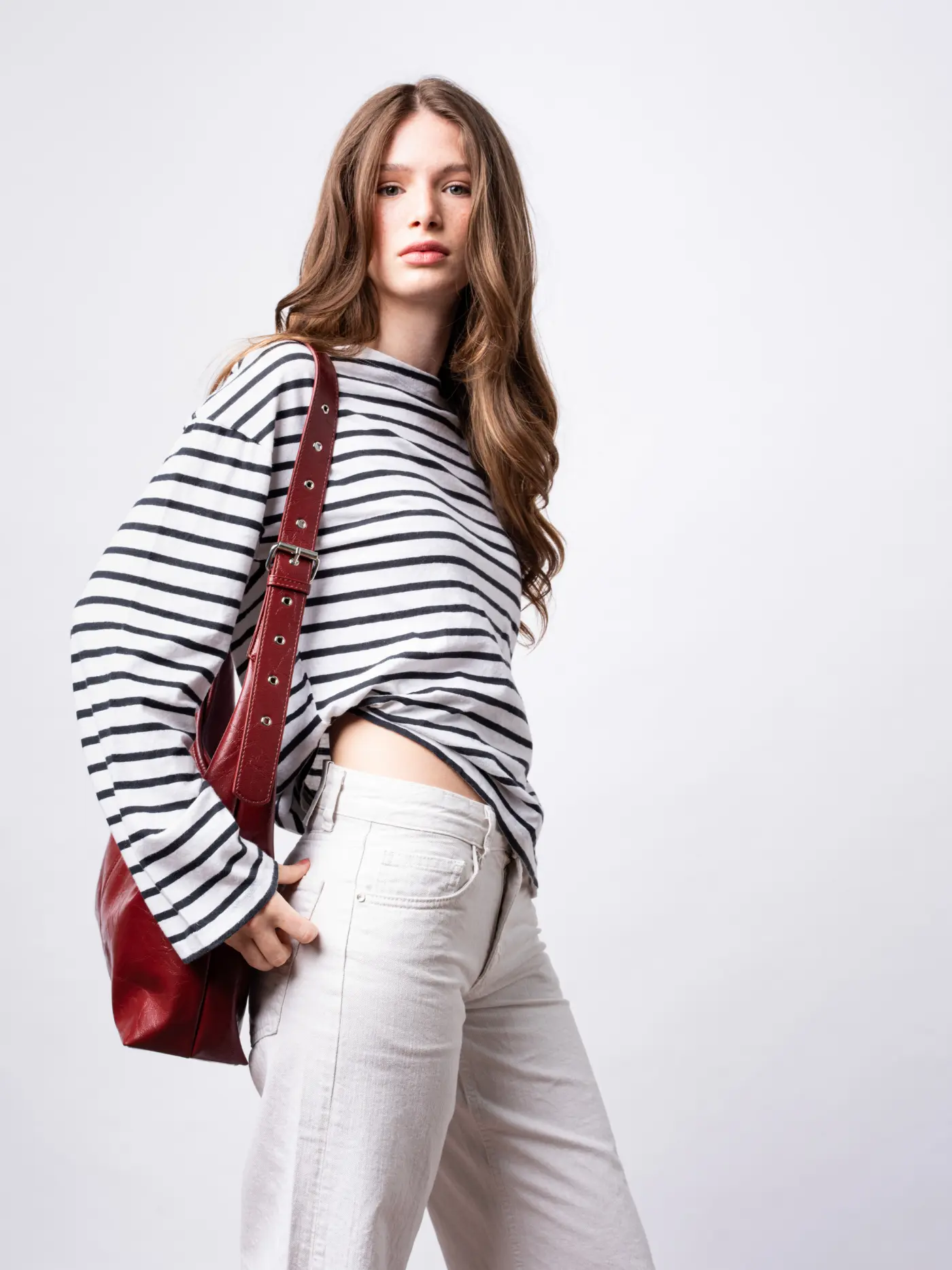 Crossbody Scarlett Distressed Leather Tote - Image 21