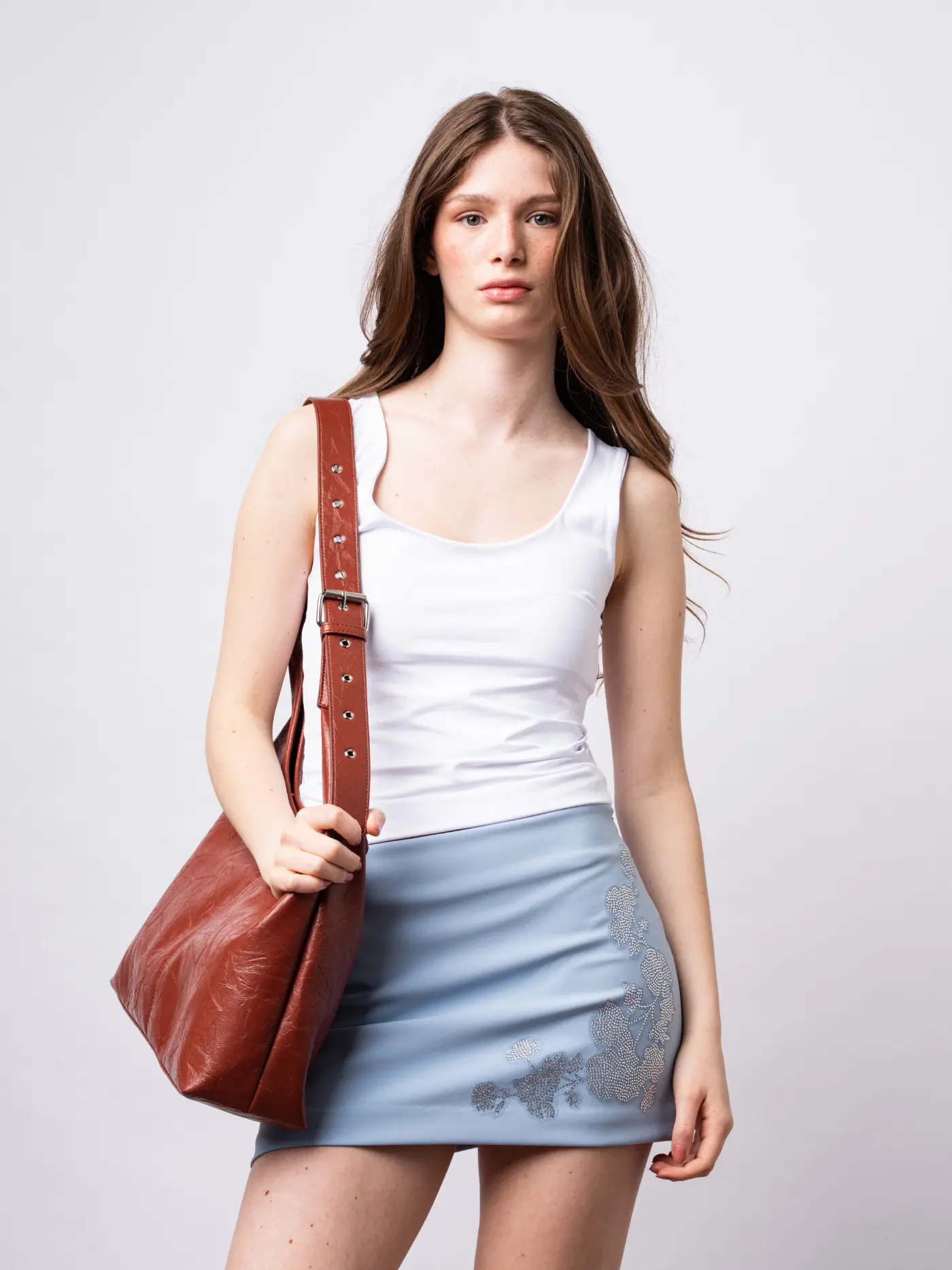 Crossbody Scarlett Distressed Leather Tote - Image 56