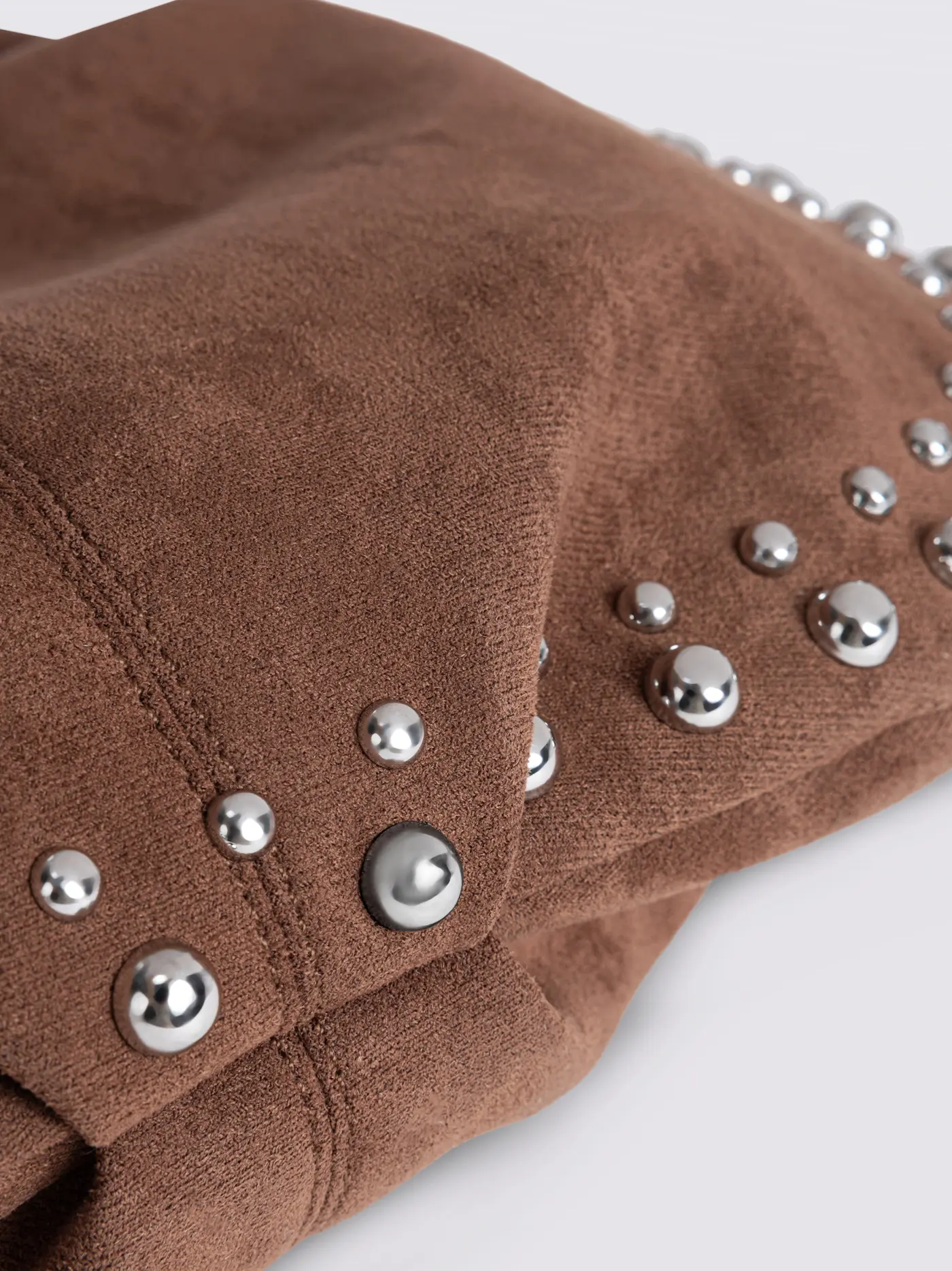 Studded Suede Shoulder Bag - Image 16