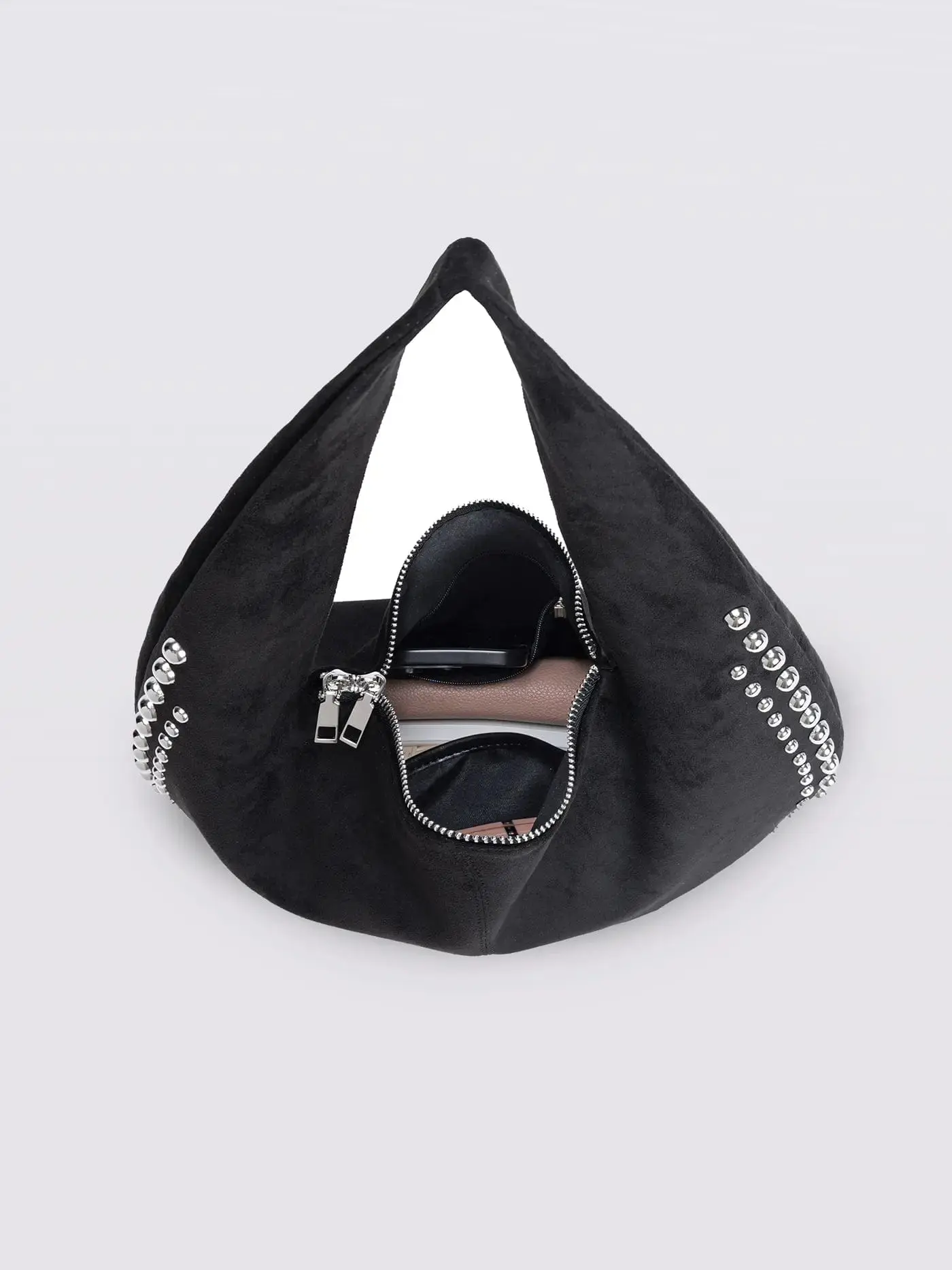 Studded Suede Shoulder Bag - Image 3