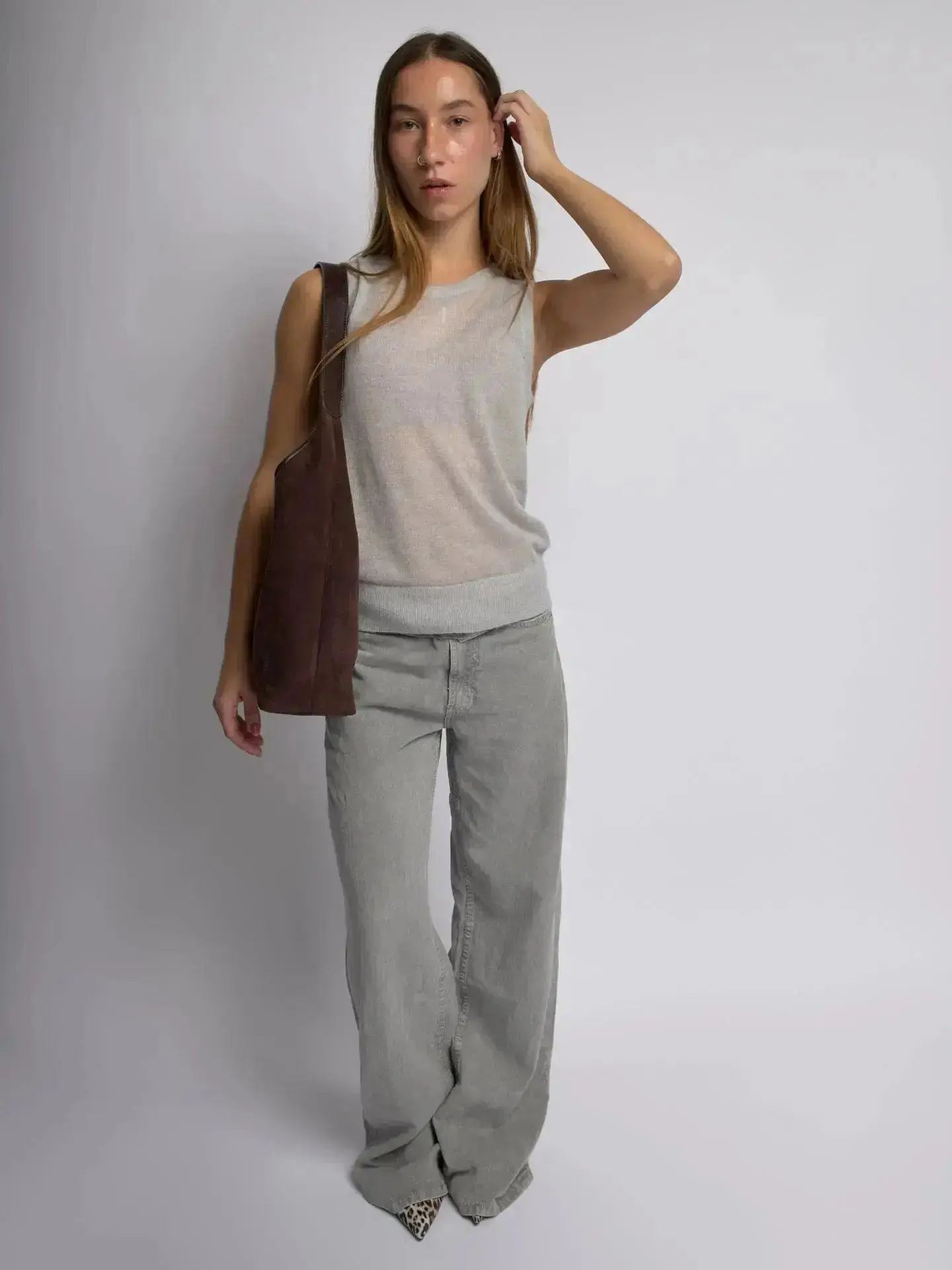 Suede Daily Leather Tote - Image 10