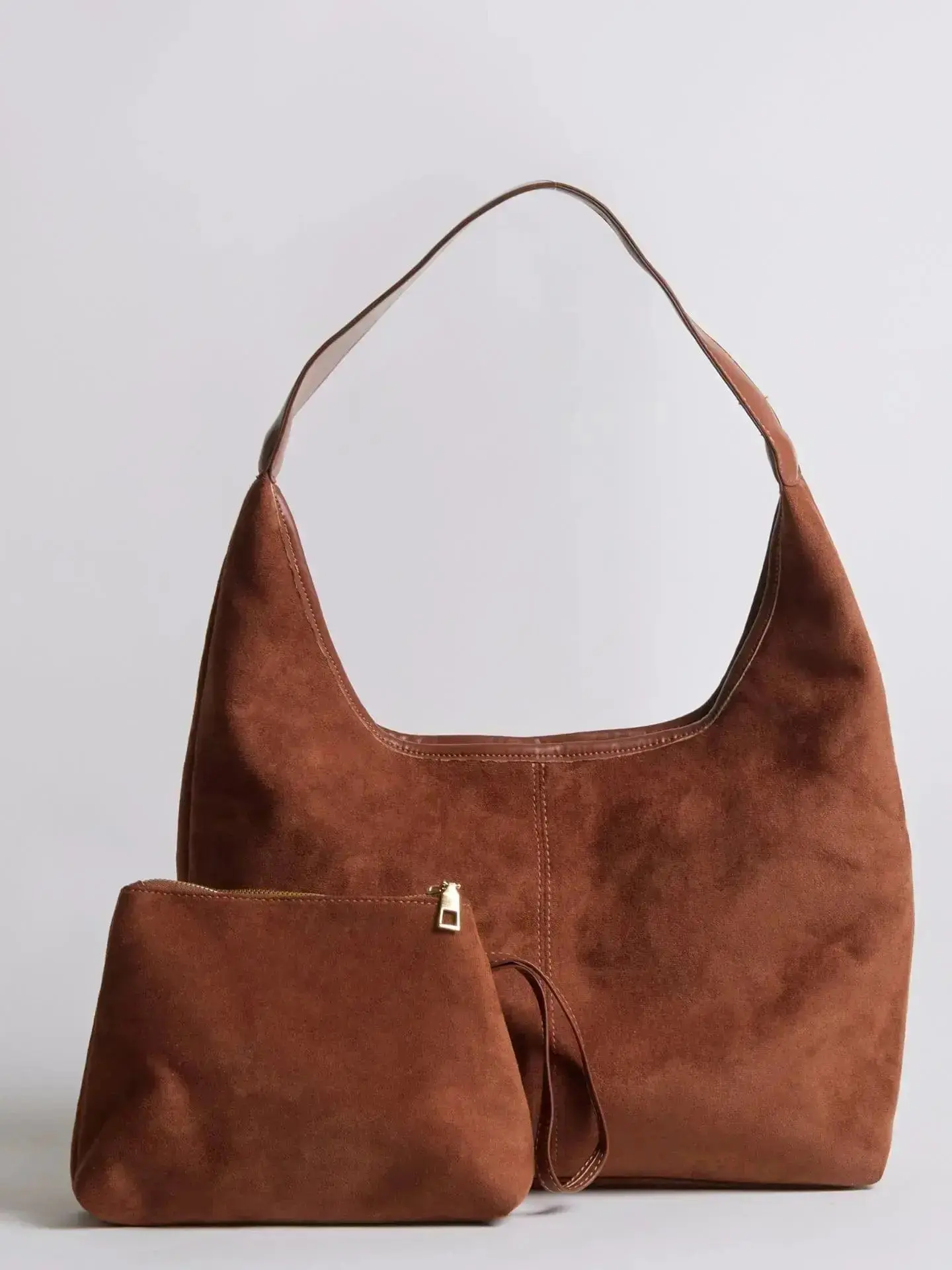 Suede Daily Leather Tote - Image 27